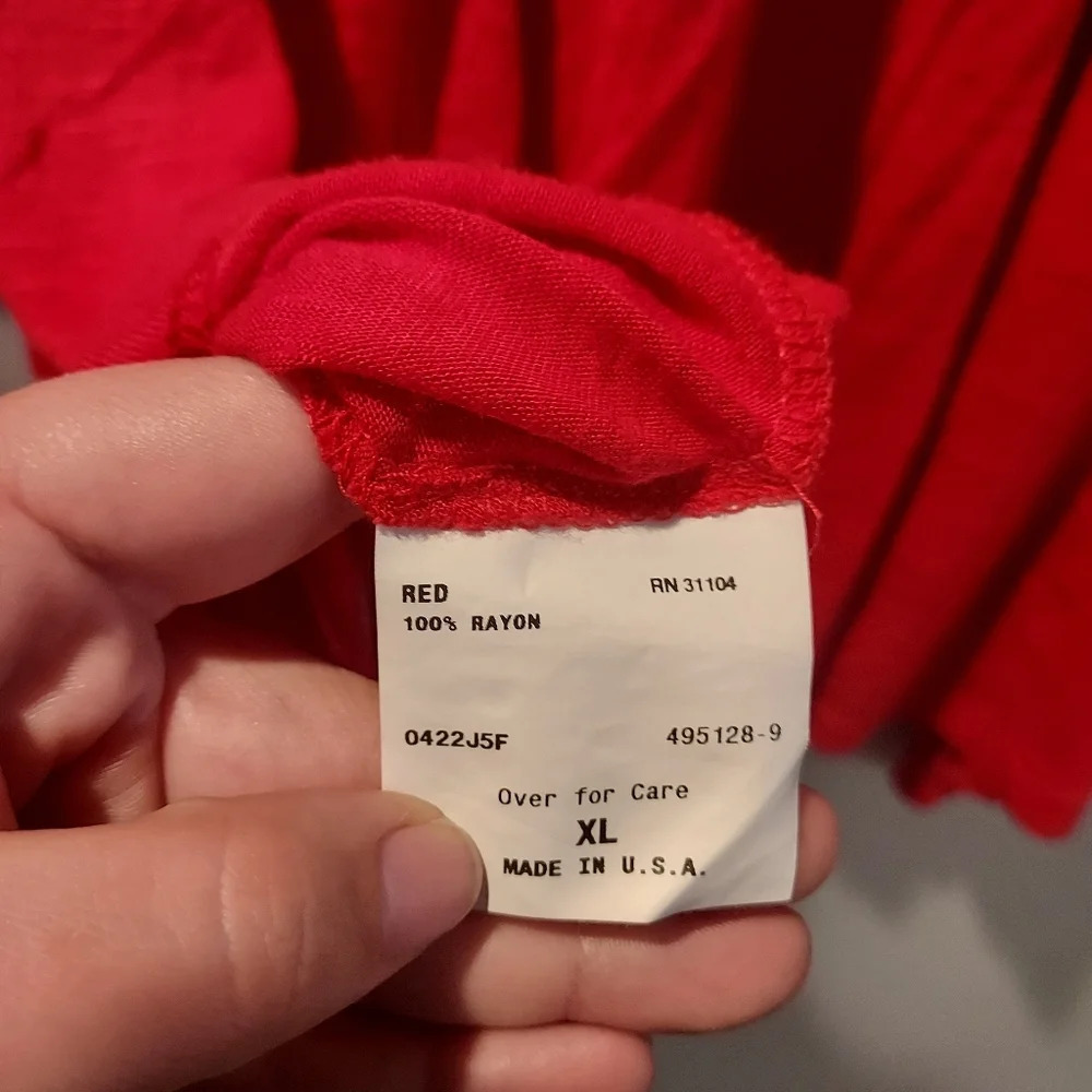 New Directions Red Open Front Long Sleeve Cardigan in Size XL - Picture 9 of 9